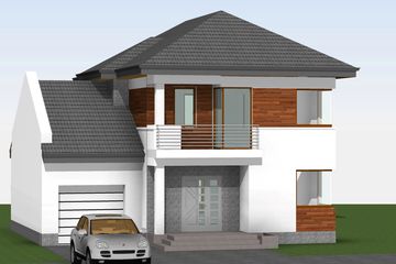  Projekt domu at-174 (BSK1041) - projekt domu z pełnym piętrem - Zdjęcie 1