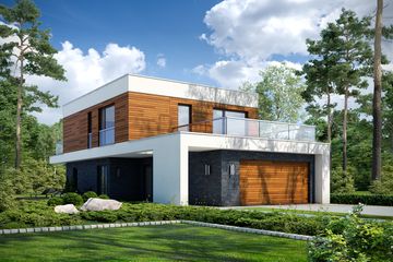  Projekt domu Gustowny D39 (WWB1038) - projekt domu z pełnym piętrem - Zdjęcie 1