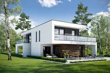  Projekt domu Przestronny D40 (WWB1037) - projekt domu z pełnym piętrem - Zdjęcie 2