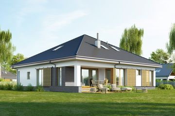  Projekt domu E-231 (WAX1132) - projekt domu parterowego - Zdjęcie 2