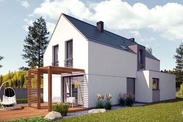  Projekt domu Amoenus II (SLS1120) - projekt domu parterowego z poddaszem - Zdjęcie 2