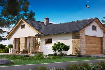  Projekt domu BW-39 wariant 6 z garażem (JGC1199) - projekt domu parterowego - Zdjęcie 4