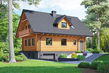  Projekt domu Bartne dw 29 (KRP2230) - projekt domu parterowego z poddaszem - Zdjęcie 1