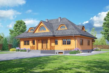  Projekt domu Chmielniki dws 39 (KRP2235) - projekt domu parterowego z poddaszem - Zdjęcie 1