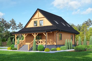  Projekt domu Zawoja dw 39 (KRP2237) - projekt domu parterowego z poddaszem - Zdjęcie 2