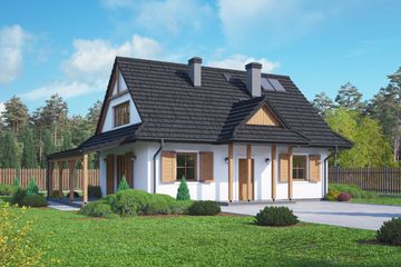  Projekt domu Zawoja mk 31 (KRP2238) - projekt domu parterowego z poddaszem - Zdjęcie 1