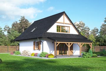  Projekt domu Zawoja mk 31 (KRP2238) - projekt domu parterowego z poddaszem - Zdjęcie 2