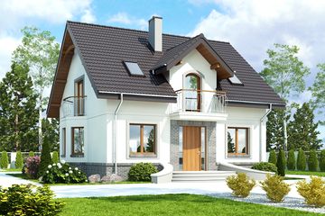  Projekt domu Dla Ciebie 3 bez garażu [B1] (WRF1939) - projekt domu parterowego z poddaszem - Zdjęcie 1