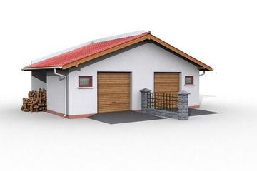  Projekt budynku gospodarczego G19 szkielet drewniany budynek gospodarczy (SLN2574) - projekt budynku parterowego - Zdjęcie 1