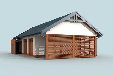  Projekt budynku gospodarczego G281 budynek gospodarczy (SLN2090) - projekt budynku parterowego - Zdjęcie 3