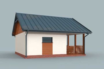  Projekt budynku gospodarczego G288 budynek gospodarczy (SLN2097) - projekt budynku parterowego - Zdjęcie 4