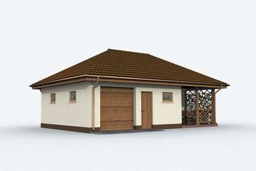  Projekt budynku gospodarczego G137 budynek gospodarczy (SLN1911) - projekt budynku parterowego - Zdjęcie 4