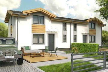  Projekt domu letniskowego Mikrus letniskowy podwójny (WRD2748) - projekt domu letniskowego z pełnym piętrem - Zdjęcie 1