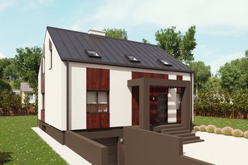  Projekt domu uA56 (WCB1080) - projekt domu parterowego z poddaszem - Zdjęcie 1