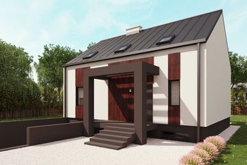  Projekt domu uA56 (WCB1080) - projekt domu parterowego z poddaszem - Zdjęcie 3