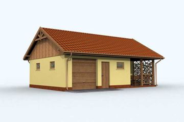  Projekt budynku gospodarczego G136 budynek gospodarczy (SLN1910) - projekt budynku parterowego - Zdjęcie 4