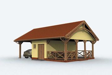  Projekt budynku gospodarczego G139 budynek gospodarczy (SLN1913) - projekt budynku parterowego - Zdjęcie 3