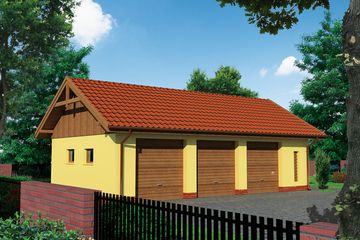  Projekt budynku gospodarczego G166 budynek gospodarczy (SLN1940) - projekt budynku parterowego - Zdjęcie 3