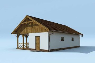  Projekt budynku gospodarczego G168 budynek gospodarczy (SLN1942) - projekt budynku parterowego - Zdjęcie 3