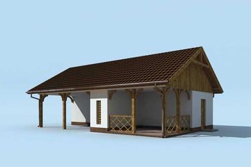  Projekt budynku gospodarczego G168 budynek gospodarczy (SLN1942) - projekt budynku parterowego - Zdjęcie 4