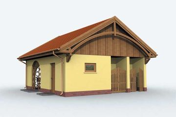  Projekt budynku gospodarczego G141 budynek gospodarczy (SLN1915) - projekt budynku parterowego - Zdjęcie 3