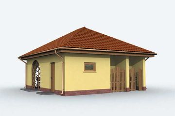  Projekt budynku gospodarczego G142 budynek gospodarczy (SLN1916) - projekt budynku parterowego - Zdjęcie 3