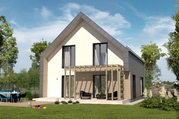  Projekt domu Kompaktowy 01 (KZB1015) - projekt domu parterowego z poddaszem - Zdjęcie 2