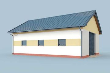  Projekt budynku gospodarczego G302 budynek gospodarczy (SLN2110) - projekt budynku parterowego - Zdjęcie 4