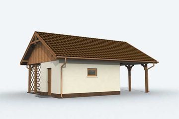  Projekt budynku gospodarczego G152 budynek gospodarczy (SLN1925) - projekt budynku parterowego - Zdjęcie 3