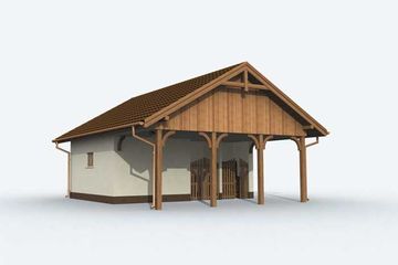  Projekt budynku gospodarczego G152 budynek gospodarczy (SLN1925) - projekt budynku parterowego - Zdjęcie 4