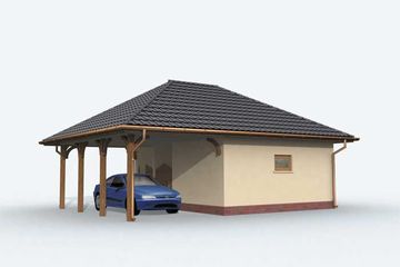  Projekt budynku gospodarczego G153 budynek gospodarczy (SLN1926) - projekt budynku parterowego - Zdjęcie 3