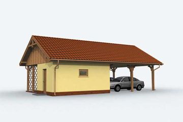  Projekt budynku gospodarczego G154 budynek gospodarczy (SLN1927) - projekt budynku parterowego - Zdjęcie 3