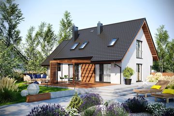  Projekt domu Mini 8 G1 (WRC2727) - projekt domu parterowego z poddaszem - Zdjęcie 1