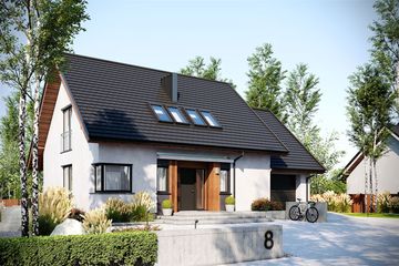  Projekt domu Mini 8 G1 (WRC2727) - projekt domu parterowego z poddaszem - Zdjęcie 2