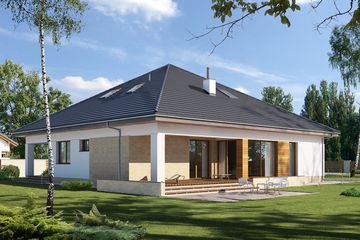  Projekt domu E-179 (WAX1134) - projekt domu parterowego - Zdjęcie 2