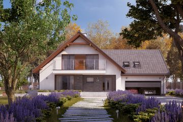  Projekt domu Wolta 3 (BSA2178) - projekt domu parterowego z poddaszem - Zdjęcie 3