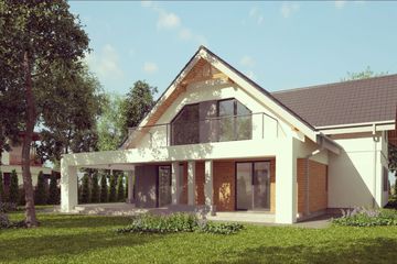  Projekt domu uA60 (WCB1085) - projekt domu parterowego z poddaszem - Zdjęcie 2