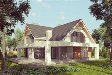  Projekt domu uA60 (WCB1085) - projekt domu parterowego z poddaszem - Zdjęcie 3