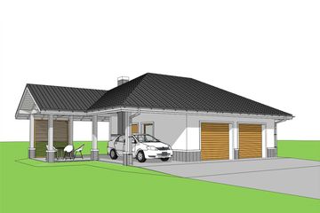  Projekt garażu G25 w. IV (WRC2728) - projekt garażu parterowego - Zdjęcie 1