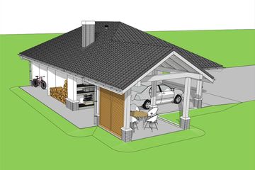  Projekt garażu G25 w. IV (WRC2728) - projekt garażu parterowego - Zdjęcie 3