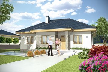  Projekt domu Karol II bez garażu [B] (WRF1007) - projekt domu parterowego - Zdjęcie 3