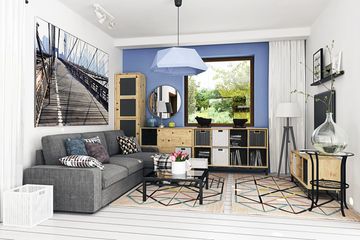  Projekt domu Nowinka V z garażem i wiatą bliźniak [A1-BL1] (WRF1915) - projekt domu parterowego z poddaszem - Zdjęcie 8