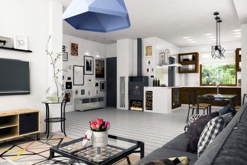  Projekt domu Nowinka V z garażem i wiatą bliźniak [A1-BL1] (WRF1915) - projekt domu parterowego z poddaszem - Zdjęcie 10