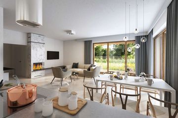 Projekt domu Tokio VII DCP190f - parterowy z poddaszem dom o powierzchni 151,45 m², dach dwuspadowy - ujęcie 6