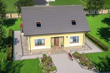  Projekt domu Amor Bis (WOE1100) - projekt domu parterowego z poddaszem - Zdjęcie 4