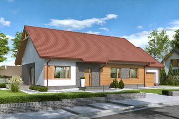  Projekt domu Domena 104 A-T (WRW1311) - projekt domu parterowego - Zdjęcie 1