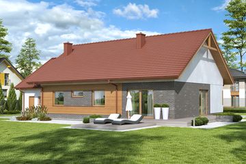  Projekt domu Domena 104 A-T (WRW1311) - projekt domu parterowego - Zdjęcie 2