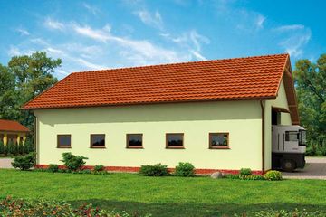  Projekt budynku gospodarczego G232 budynek gospodarczy (SLN2008) - projekt budynku parterowego - Zdjęcie 3