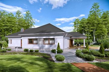  Projekt domu TK78 (WAK1075) - projekt domu parterowego - Zdjęcie 3