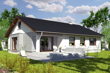  Projekt domu Aron z garażem 1-st. [A] (WRF1948) - projekt domu parterowego - Zdjęcie 2